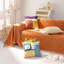 Simple Style Caramel Pumpkin Boho Couch Covers - Sofa Covers Bohemian - Gift