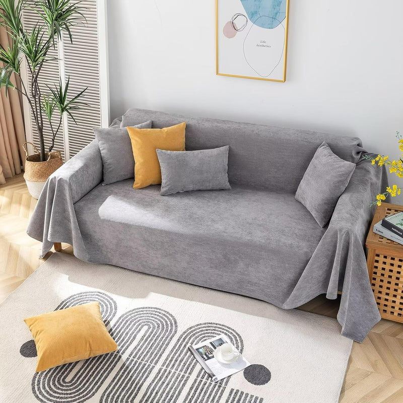 Waterproof Grey Boho Couch Covers - Sofa Covers Bohemian - Gift