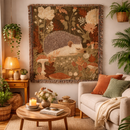 Hedgehog Forest Animal Woven Throw Blanket