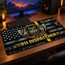 911 Dispatcher American Flag Desk Mat