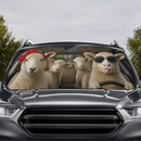 Sheep Family Driving Custom Car Windshield Sunshades