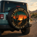 On A Dark Desert Highway Cool Wind In My Hair Car Spare Tire Cover With Camera Hole