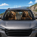 Couple Bear Driving Car Auto Sunshades