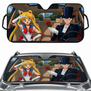 Tuxedo Mask And Sailor Moon Custom Car Windshield Sunshades