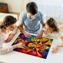 Colorful Giraffe Stained Glass Jigsaw Puzzle