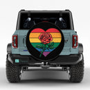Rose LGBT Flag Jeep Car Spare Tire Cover