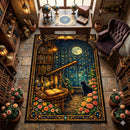 Mystic Moonlight Black Cat Rectangular Area Rug