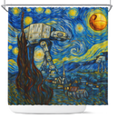AT-AT Walker Starry Night Shower Curtain