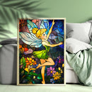 A Stained Glass Window Tinkerbell - Living Room - Canvas Wall Art - Print - Wall Decor
