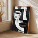 Abstract African Tribal Art Black And White - Living Room - Canvas Wall Art - Print - Wall Decor