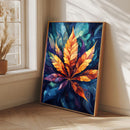 Abstract Cannabis Leaf Art - Living Room - Canvas Wall Art - Print - Wall Decor