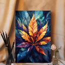 Abstract Cannabis Leaf Art - Living Room - Canvas Wall Art - Print - Wall Decor