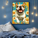 A Close Up Portrait Of A Carousel English Bull Dog - Living Room - Canvas Wall Art - Print - Wall Decor