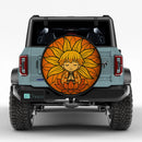Yoga Meditation Mandala Zenitsu Demon Slayer Stained Glass Jeep Car Spare Tire Cover