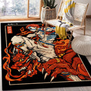 Akaza Demon Slayer Japan Rectangular Area Rug