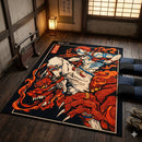 Akaza Demon Slayer Japan Rectangular Area Rug