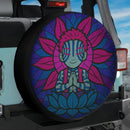 Yoga Meditation Mandala Akaza Demon Slayer Stained Glass Jeep Car Spare Tire Cover
