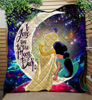 Aladin Couple Love You To The Moon Galaxy Quilt Blanket Nearkii