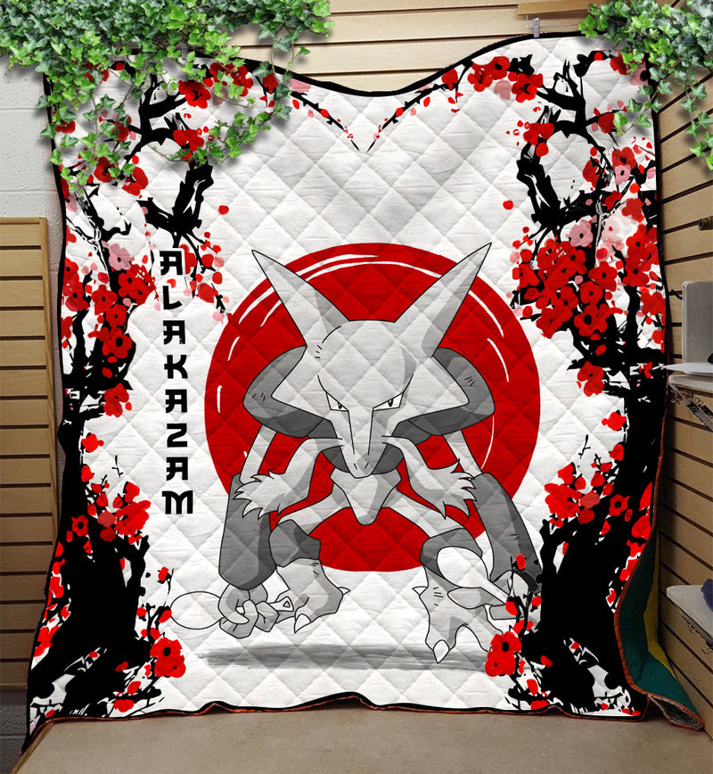 Alakazam Pokemon Japan Style Quilt Blanket