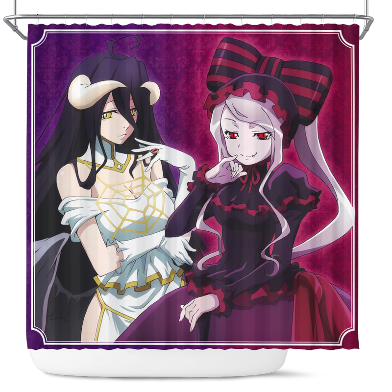 Albedo & Shalltear Bloodfallen Overlord Anime Shower Curtain