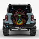 Alien Cowboy Colorfull Car Spare Tire Cover