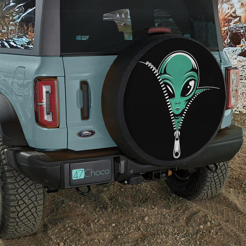 Alien Unzipped Jeep Car Spare Tire Cover