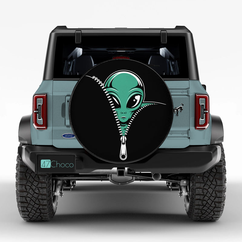 Alien Unzipped Jeep Car Spare Tire Cover