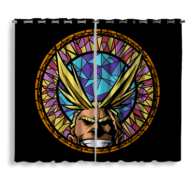 All Might My Hero Academia Stained Glass Window Curtain