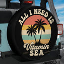 Retro Vitamin Sea Car Spare Tire Cover With Camera Hole