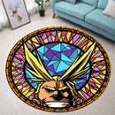 All Might My Hero Academia Stained Glass Round Rug