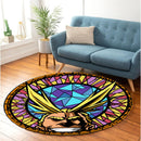 All Might My Hero Academia Stained Glass Round Rug