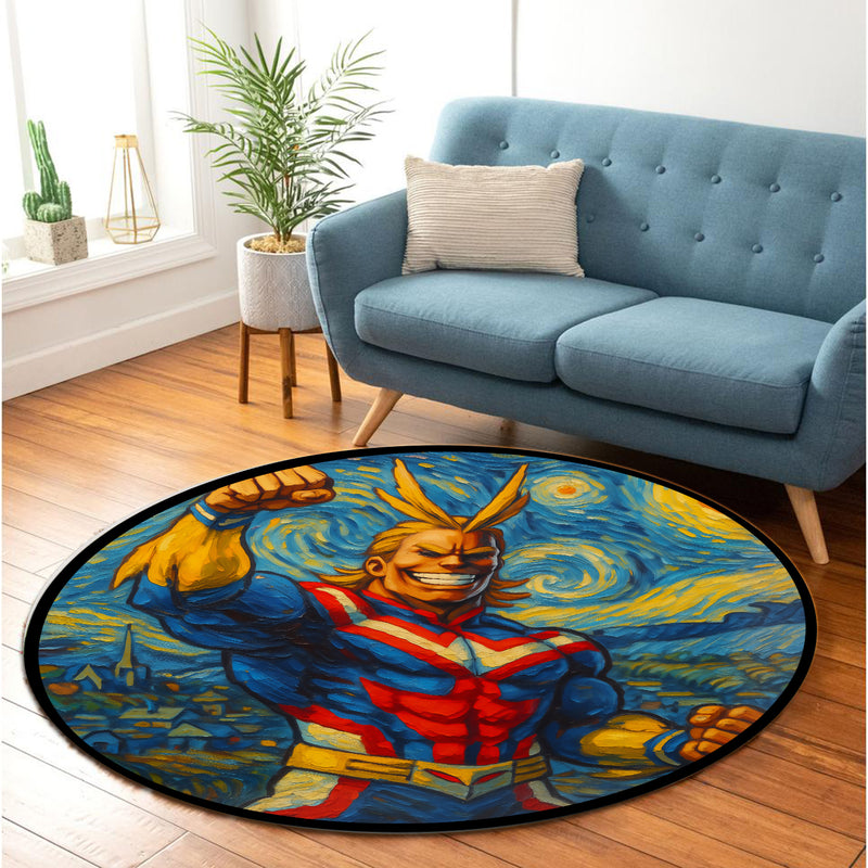All Mighty Starry Night Carpet Round Rug