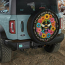 Hippie Bee Daisy Wreath Car Spare Tire Cover