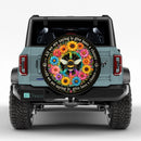 Hippie Bee Daisy Wreath Car Spare Tire Cover