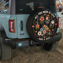 All You Need Is Love And A Dog Floral Paw Car Spare Tire Cover