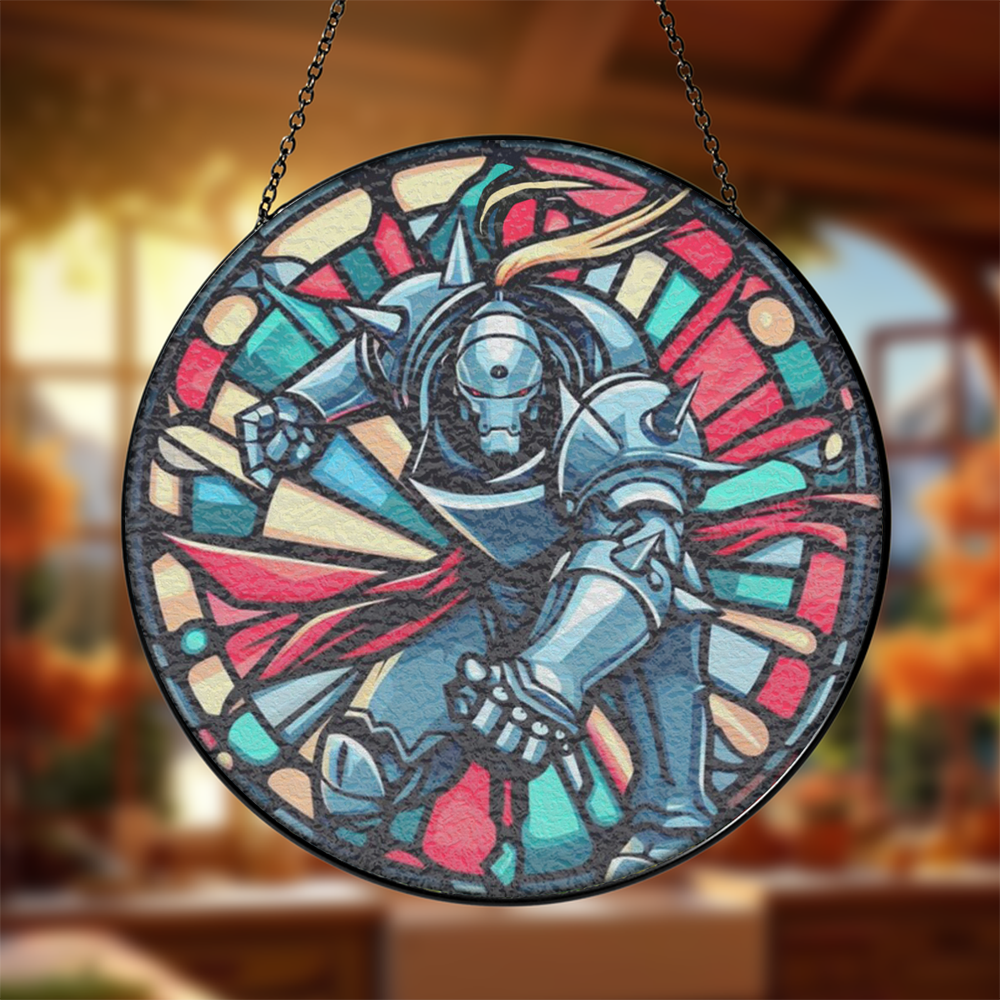 Alphonse Elric Fullmetal Alchemist Japan Anime Round Stained Glass Sun