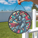 Alphonse Elric Fullmetal Alchemist Japan Anime Round Stained Glass Suncatcher