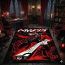 Alucard Hellsing Red Anime Rectangular Area Rug