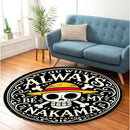 Always Nakama Onepiece Symbol Carpet Round Rug