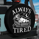 Always Tired Skull Car Spare Tire Cover