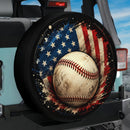 Patriotic Baseball Car Spare Tire Cover