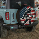 Vintage US Flag Sasquatch Car Spare Tire Cover