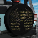 Hunting US Camo Deer Sign Car Spare Tire Cover