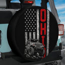 Ohio US Flag Jeep Car Spare Tire Cover