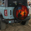 American Soldier_s Remembrance Stained Glass Jeep Car Spare Tire Cover