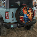 Strong American Woman Car Spare Tire Cover