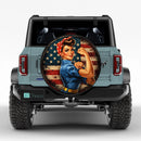 Strong American Woman Car Spare Tire Cover