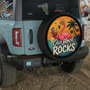 Flamingo Our Flock Rocks Car Spare Tire Cover