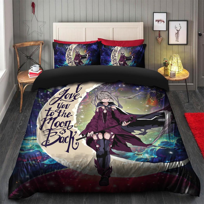 Anime Girl Soul Eater Love You To The Moon Galaxy Bedding Set Duvet Cover And 2 Pillowcases Nearkii