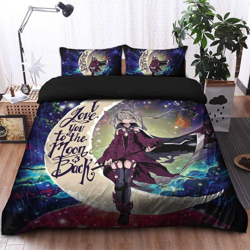 Anime Girl Soul Eater Love You To The Moon Galaxy Bedding Set Duvet Cover And 2 Pillowcases Nearkii